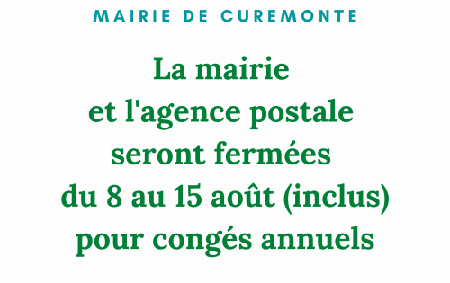 fermeture mairie avec date