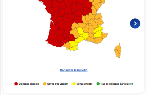 VIGILANCE ROUGE CANICULE 23 JUIN 2026