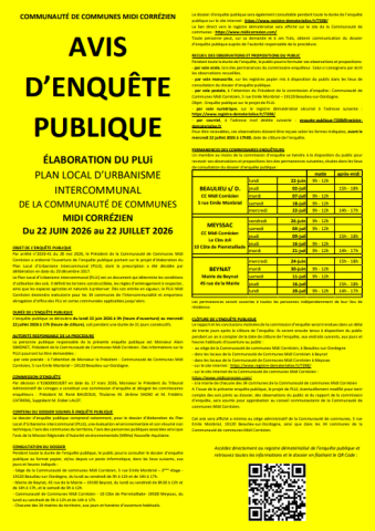 AVIS d'ENQUETE